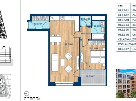 Pronájem bytu, 2+kk, 66 m²