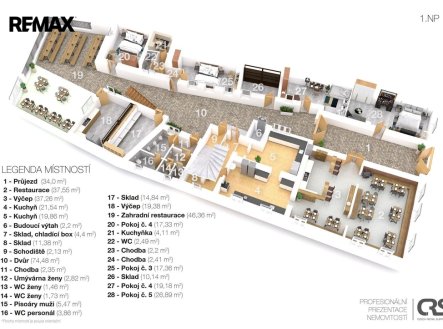 Prodej hotel, 961 m²