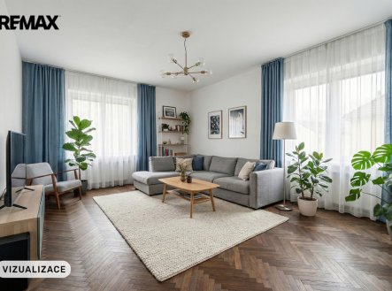 Obyvaci_pokoj_vizualizace | Prodej bytu, 3+1, 113 m²