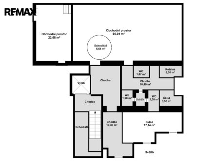 Pronájem obchodní prostory, 150 m²