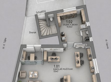 Pronájem jiné komerční nemovitosti, 55 m²