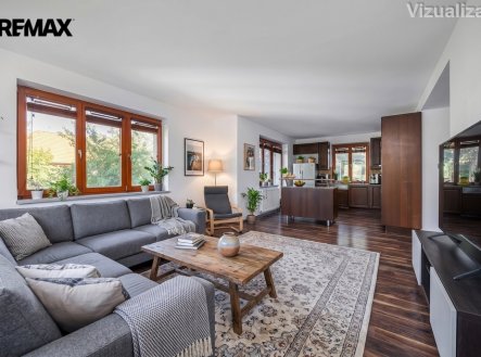 Obývací pokoj vizualizace | Prodej - dům/vila, 210 m²