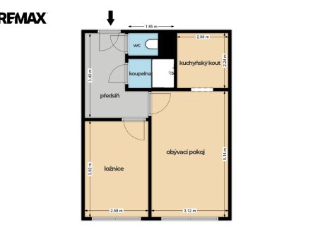 Prodej bytu, 2+kk, 44 m²