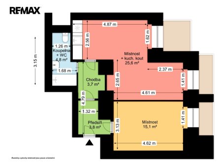 Prodej bytu, 2+kk, 57 m²