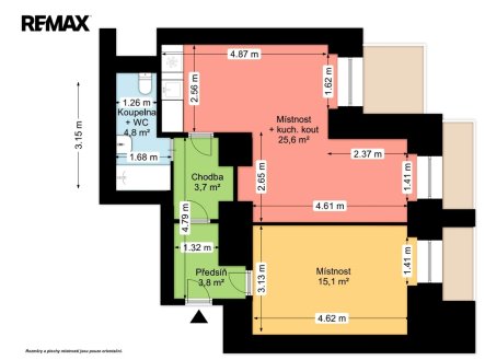 Prodej bytu, 2+kk, 57 m²