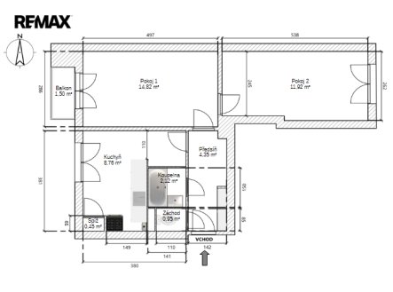 Prodej bytu, 2+1, 46 m²