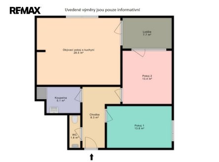 Pronájem bytu, 3+kk, 85 m²