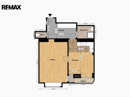 Pronájem bytu, 2+kk, 55 m²