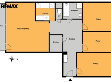 Pronájem bytu, 4+kk, 83 m²