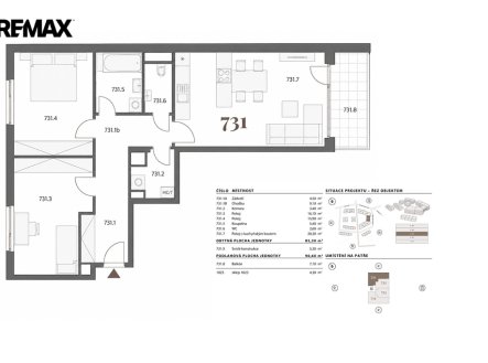 Pronájem bytu, 3+kk, 95 m²