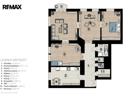 Pronájem bytu, 4+1, 121 m²