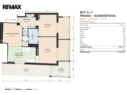 Prodej bytu, 3+1, 90 m²