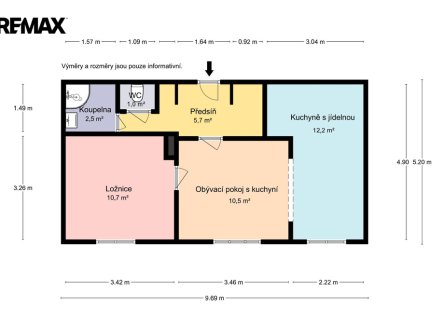 Prodej bytu, 2+1, 48 m²