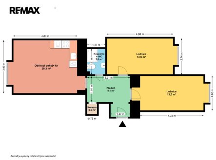 Prodej bytu, 3+kk, 63 m²