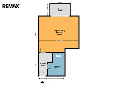 Pronájem bytu, 1+kk, 31 m²