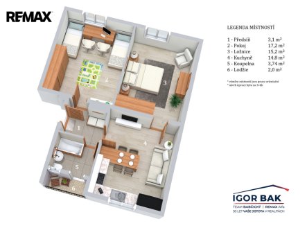 Prodej bytu, 2+1, 56 m²