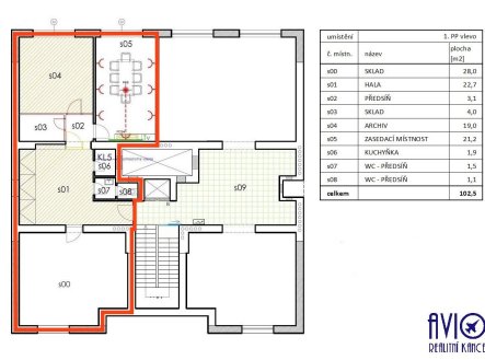 Pronájem kanceláře, 103 m²
