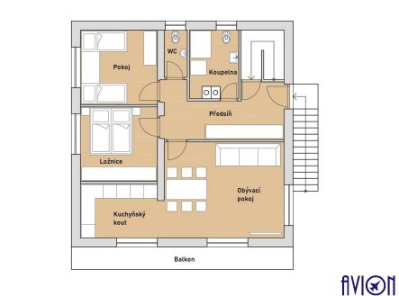 Pronájem bytu, 4+kk, 88 m²