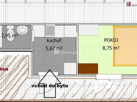 Pronájem bytu, 1+kk, 18 m²