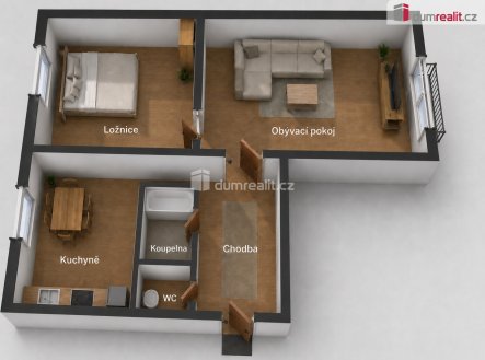 7 | Prodej bytu, 2+1, 52 m²