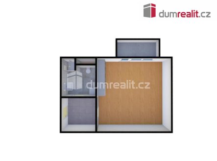 Pronájem bytu, 1+kk, 46 m²