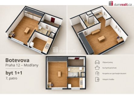 Pronájem bytu, 1+1, 31 m²