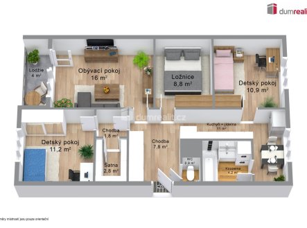 Prodej bytu, 3+1, 76 m²