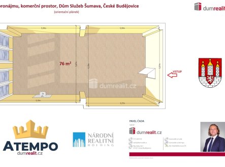 Pronájem obchodní prostory, 75 m²