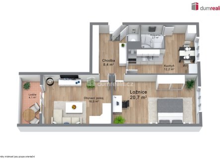 Prodej bytu, 2+1, 65 m²