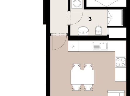 Prodej bytu, 2+kk, 50 m²