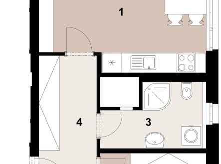 Prodej bytu, 2+kk, 55 m²