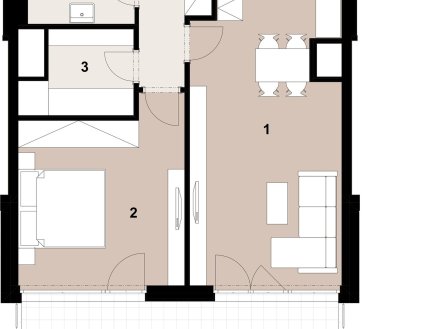 Prodej bytu, 2+kk, 60 m²