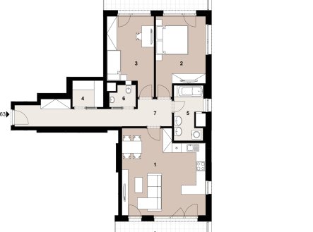 Prodej bytu, 3+kk, 85 m²