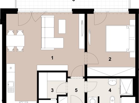 Prodej bytu, 2+kk, 56 m²