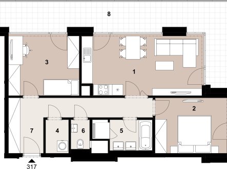 Prodej bytu, 3+kk, 70 m²