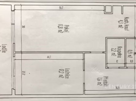 Pronájem bytu, 2+kk, 48 m²