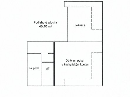 Prodej bytu, 2+kk, 45 m²