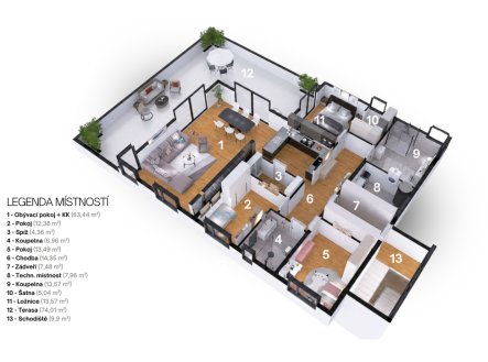 Prodej bytu, 4+kk, 160 m²