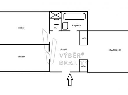 Prodej bytu, 2+1, 67 m²