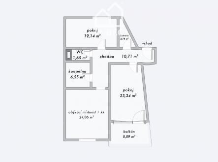 Prodej bytu, 3+kk, 88 m²