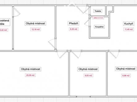 Prodej bytu, 4+1, 82 m²