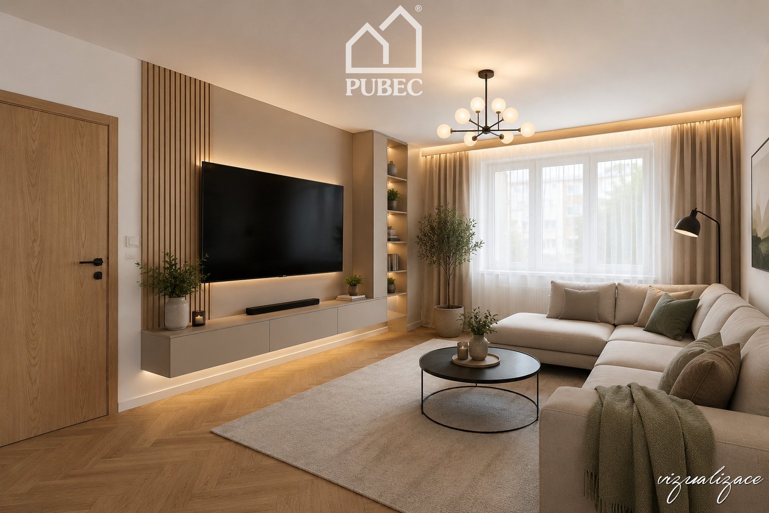 RK Pubec - Smrková 24 - vizualizace pokoj