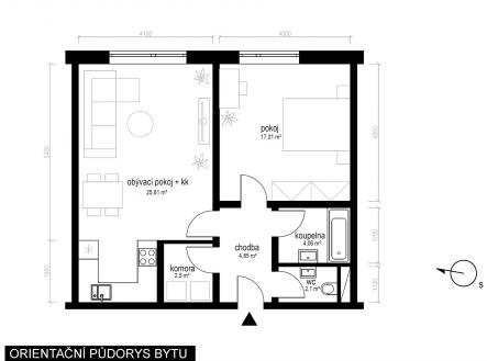 Prodej bytu, 2+kk, 61 m²