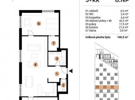 Prodej bytu, 4+kk, 99 m²