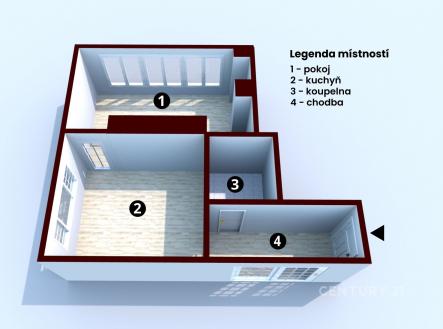 Pronájem bytu, 1+1, 42 m²