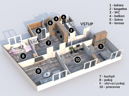 Prodej bytu, 5+kk, 146 m²