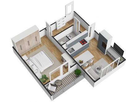 Prodej bytu, 1+1, 43 m²