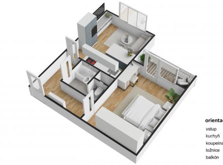 Prodej bytu, 1+1, 43 m²