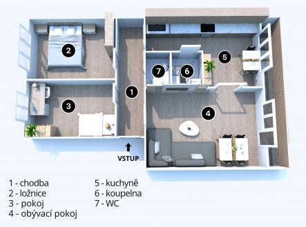 Prodej bytu, 3+1, 80 m²