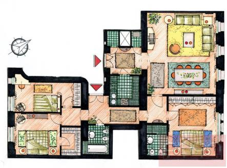 Pronájem bytu, 4+1, 126 m²